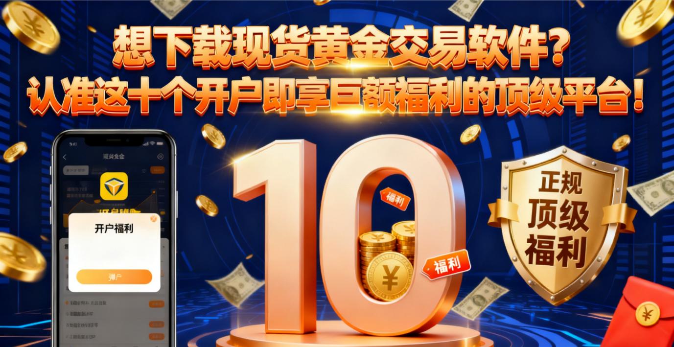 现货黄金交易软件哪家好？认准这十个开户即享巨额福利的顶级平台!