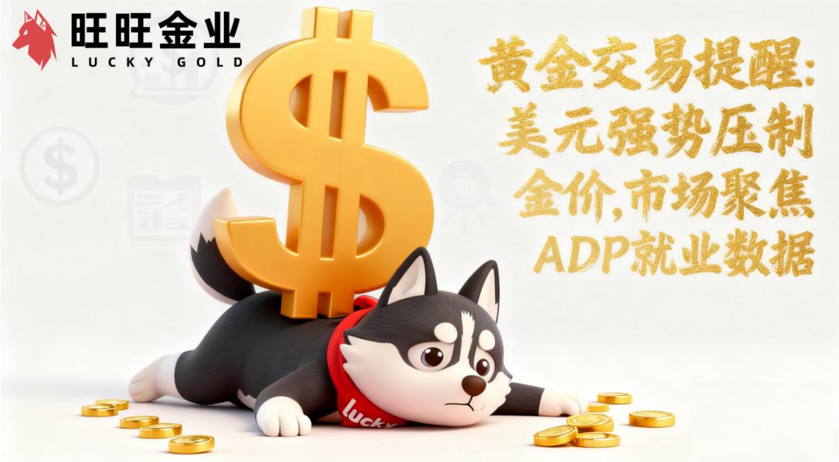 黄金交易提醒：美元强势压制金价，市场聚焦ADP就业数据