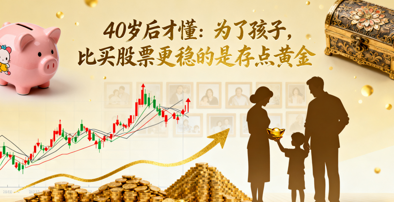 <strong>40岁后才懂：为了孩子，比买股票更稳的是存点黄金</strong>